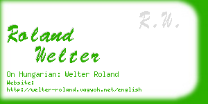 roland welter business card